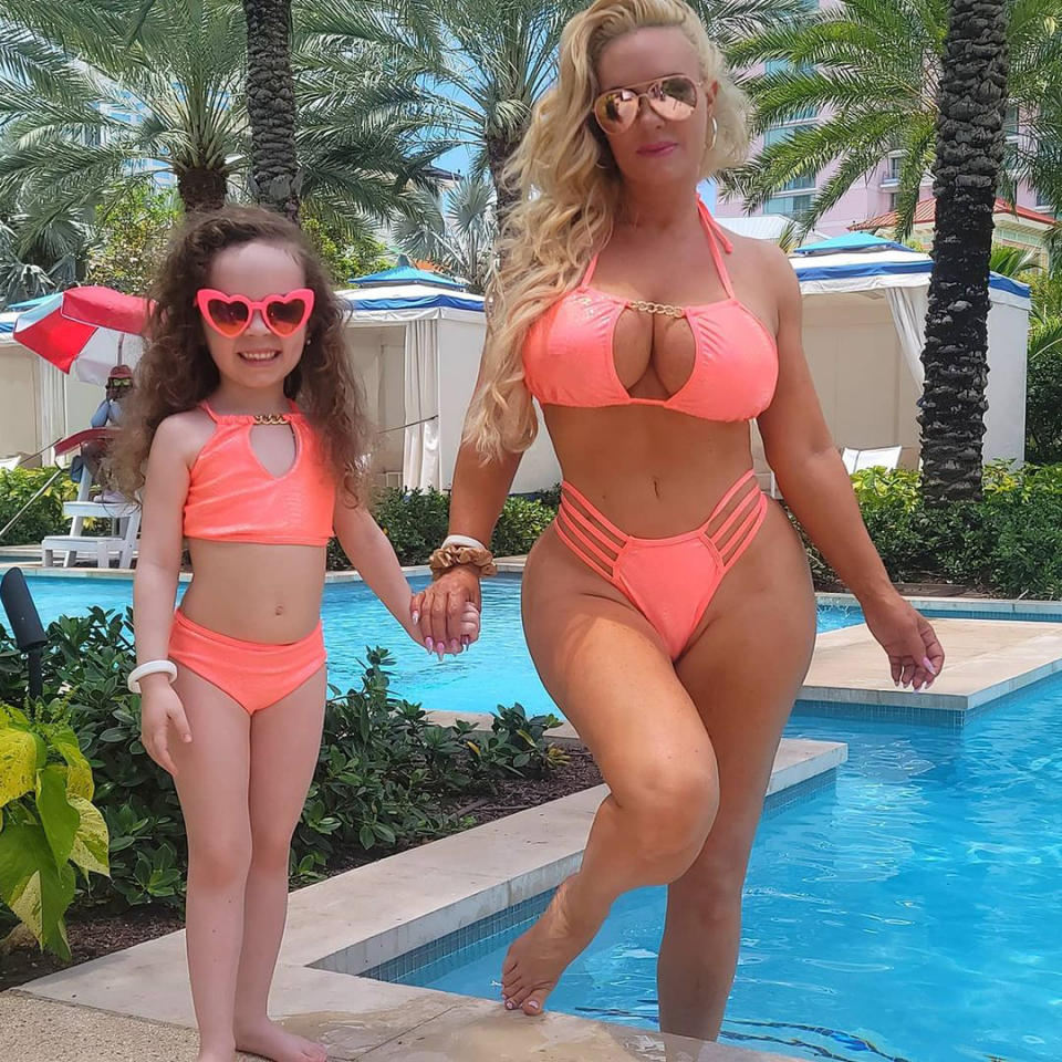 <p>This mother-daughter duo <a href="https://people.com/parents/coco-austin-chanel-twinning-photos/" rel="nofollow noopener" target="_blank" data-ylk="slk:love a twinning moment;elm:context_link;itc:0;sec:content-canvas" class="link ">love a twinning moment</a>! Coco Austin soaked up the sun with her daughter Chanel in neon orange swimsuits from Wild Blush Bikinis. </p>