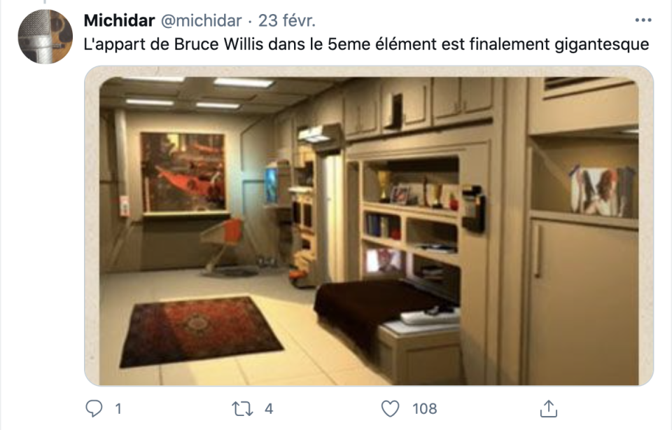 L'appartement de Bruce Willis dans le 5e élément 