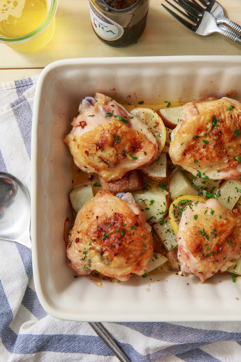 Garlic Butter Baked Chicken Thighs