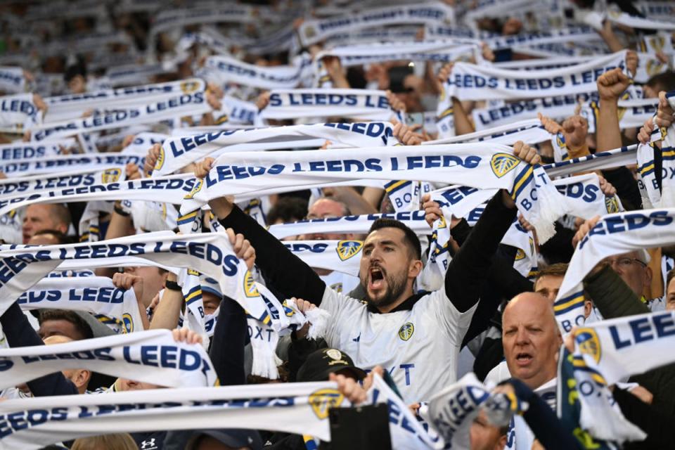 Leeds fans celebrate scoring (Getty Images)