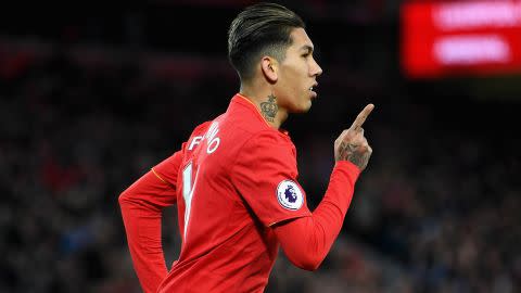 HD Roberto Firmino Liverpool celebrates