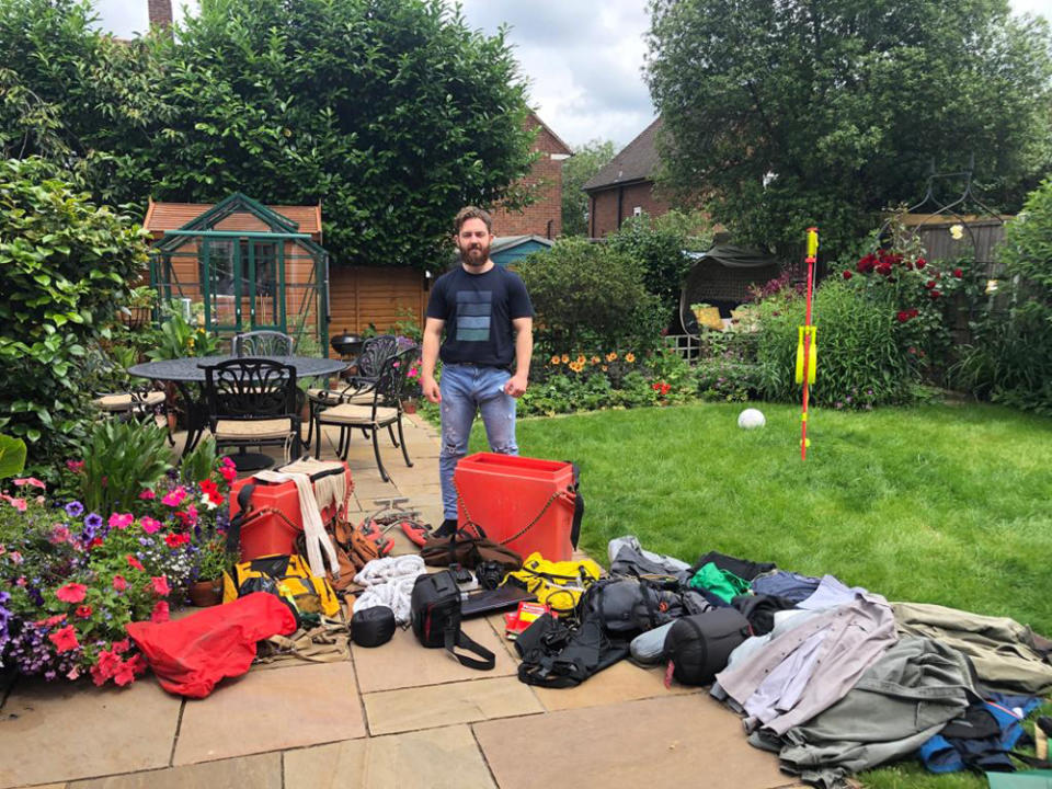 Nikita Gretsi getting ready for his trip in Welwyn Garden City (PA Real Life/Collect)