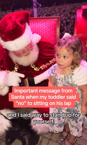 <p>Katie Loves Social/TikTok</p> Santa with Adley in Miami
