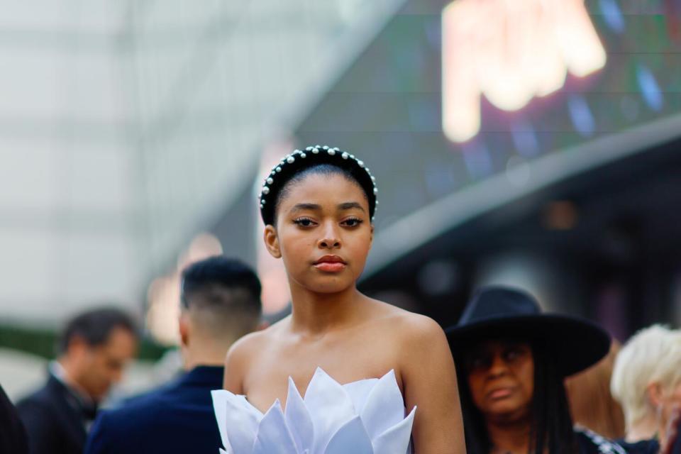 Mychal-Bella Bowman arriving at the 75th Primetime Emmy Awards.