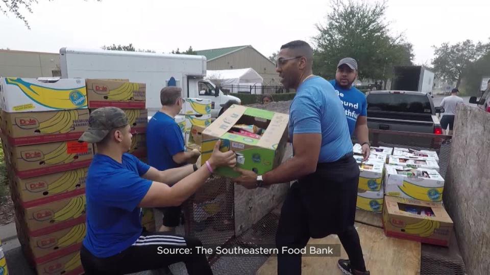 Volunteers are already prepared to sort and pack more tons of food on December 3 and 10 that will then be distributed on December 17.