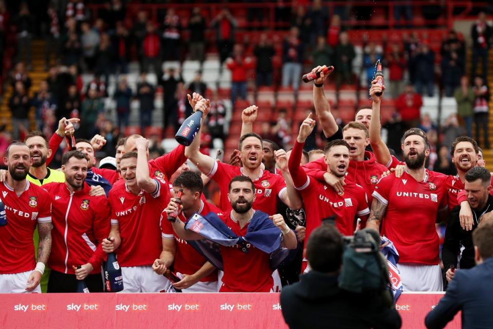 Moving on up: Wrexham won’t plan to stay in League One for very long (Getty Images)