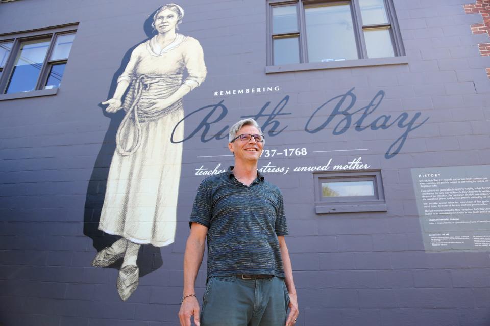 Terrence Parker is an artist and landscape architect who created the mural of Ruth Blay in Portsmouth.