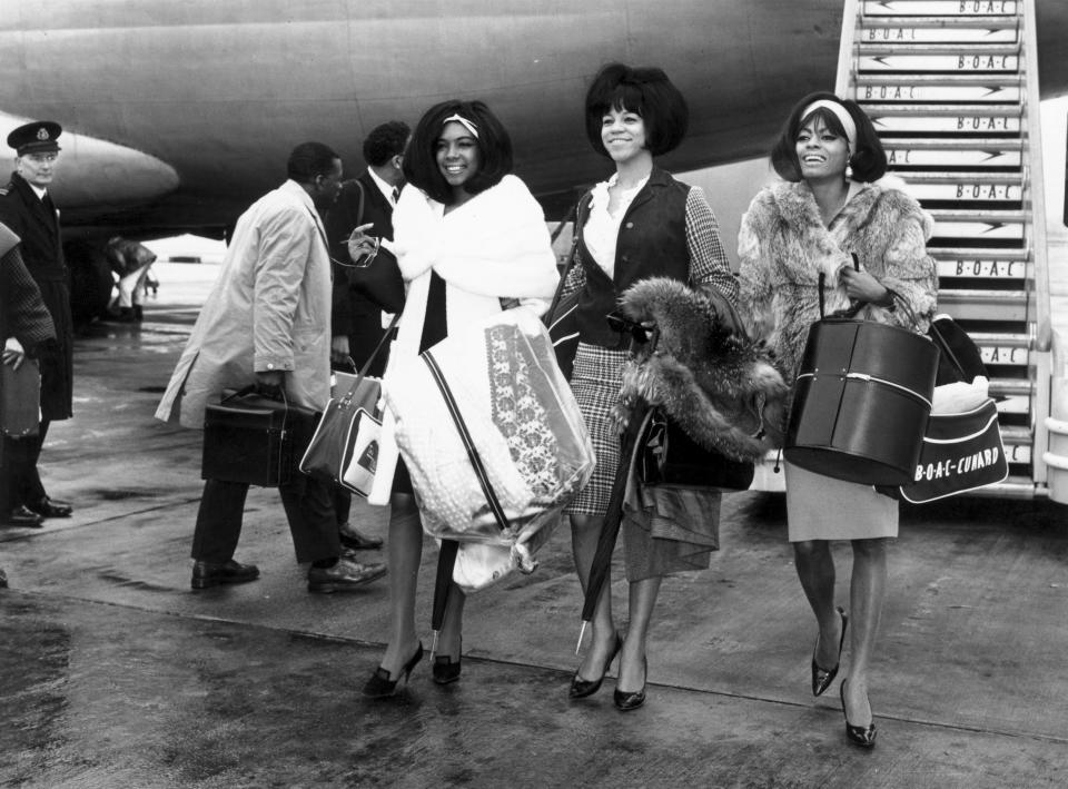 The Supremes black and white photo.