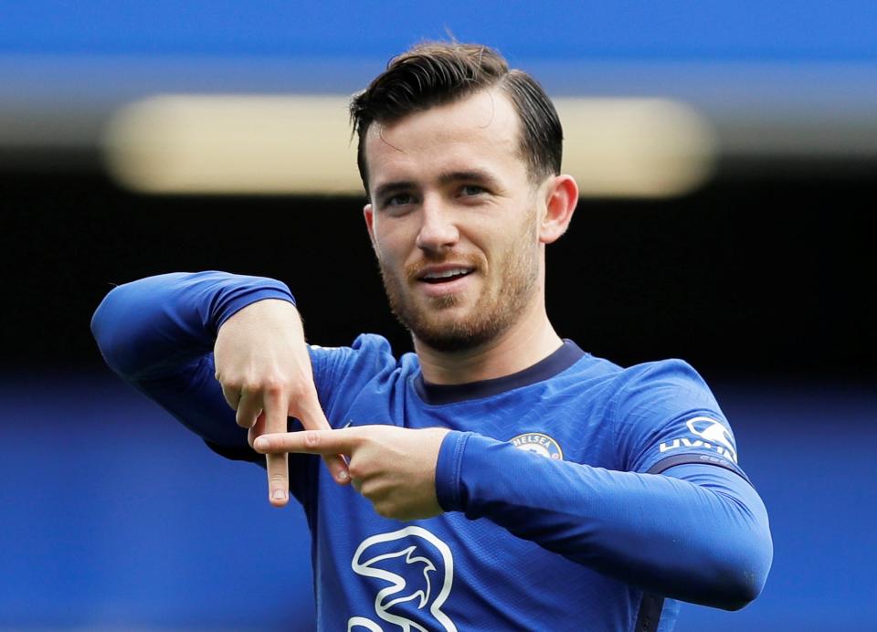 Chelsea's Ben Chilwell pays tribute to Andrew 'Woody' Wood after scoring against PalaceReuters