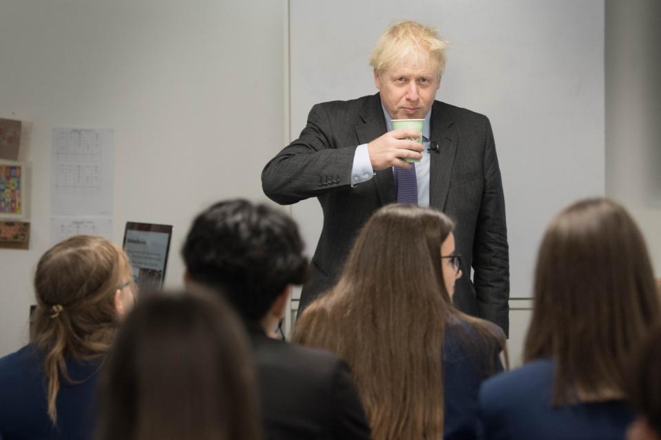 Prime Minister Boris Johnson meets pupils and takes part in a  media studies class during a visit to Ruislip High School in his constituency of Uxbridge, west London in SeptemberStefan Rousseau/PA Wire