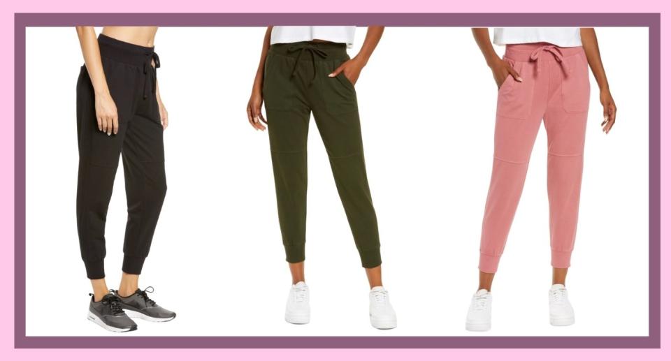 Nordstrom's Zella Washed Organic Ankle Joggers are on-sale for 40% off  (Image via Nordstrom)