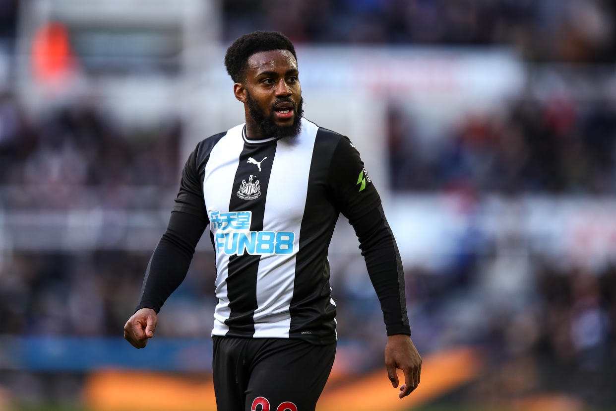 NEWCASTLE UPON TYNE, ENGLAND - FEBRUARY 29: Danny Rose of Newcastle United during the Premier League match between Newcastle United and Burnley FC at St. James Park on February 29, 2020 in Newcastle upon Tyne, United Kingdom. (Photo by Robbie Jay Barratt - AMA/Getty Images)