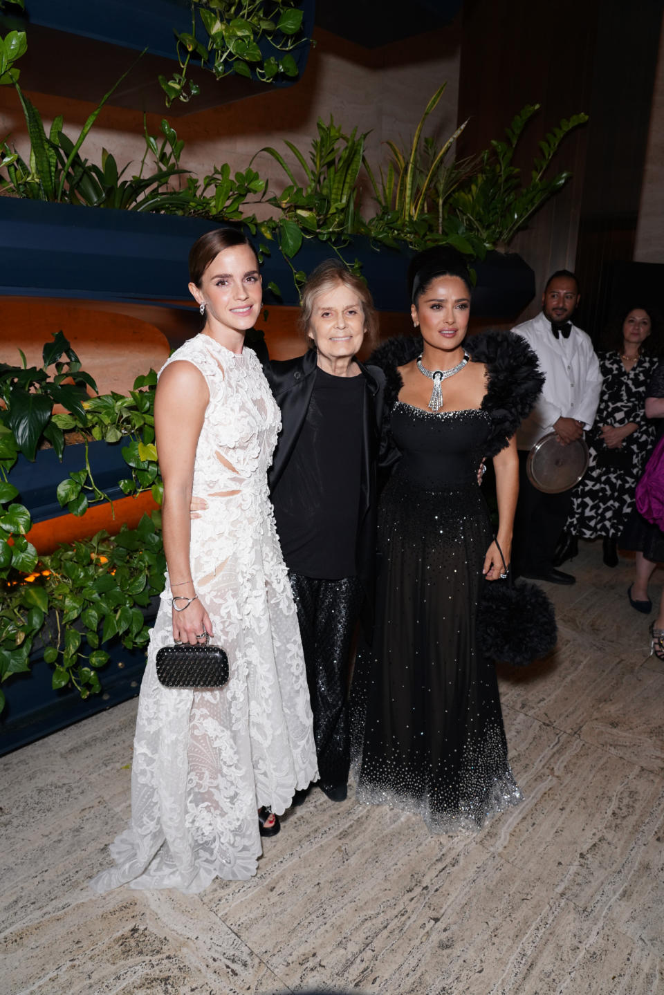 Emma Watson, Gloria Steinem and Salma Hayek