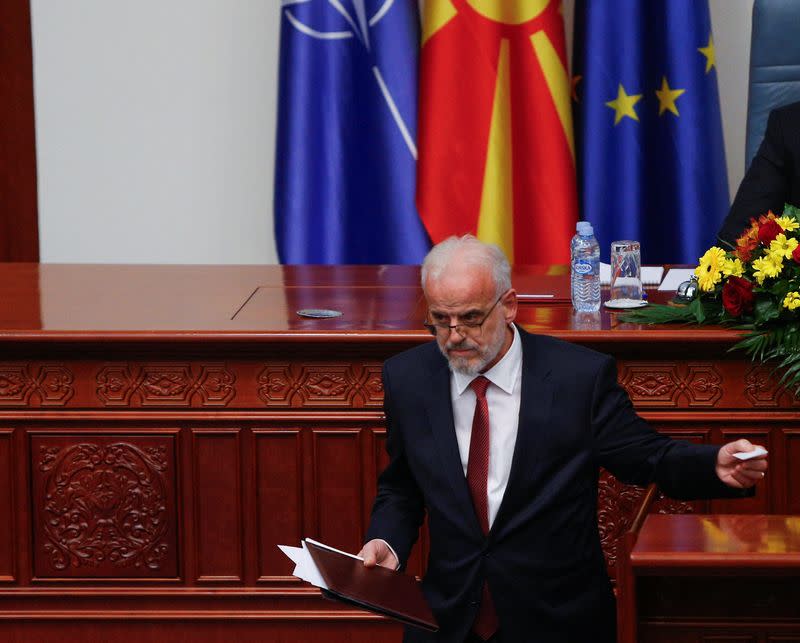 North Macedonian parliament voted Talat Xhaferi as the first Albanian prime minister since the country became independent in Skopje