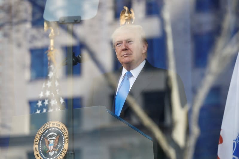 U.S. President Trump participates in Veterans Day Parade in New York City