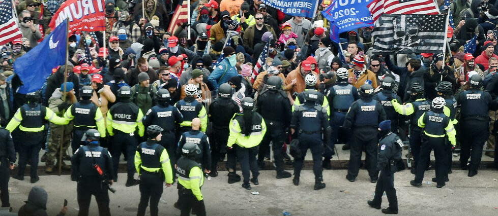 Le 6 janvier 2021, des milliers de partisans de Donald Trump avaient pris d'assaut le cœur du Parlement américain, mécontents du résultat de l'élection présidentielle.  - Credit:OLIVIER DOULIERY / AFP