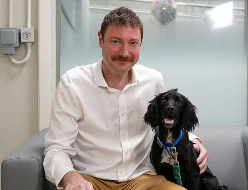 Steve Craddock with Harriet, an English cocker spaniel (Battersea Dogs and Cats Home)