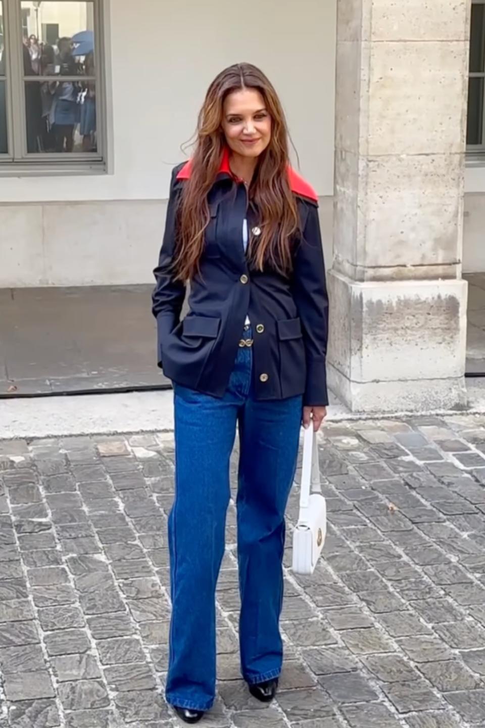 Katie Holmes attends the Patou fall 2024 couture show during Paris Fashion Week on June 27.