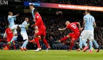 Football - Manchester City v Liverpool - Barclays Premier League - Etihad Stadium - 21/11/15 Martin Skrtel scores the fourth goal for Liverpool Action Images via Reuters / Carl Recine Livepic