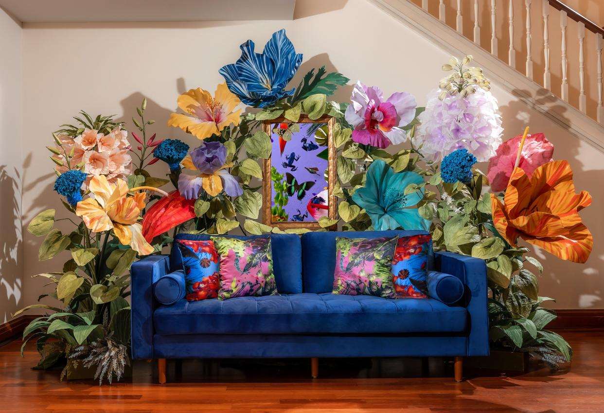 IHG Claire Luxton 2m-by-2m whimsical organza floral display (Photo: Intercontinental Singapore)