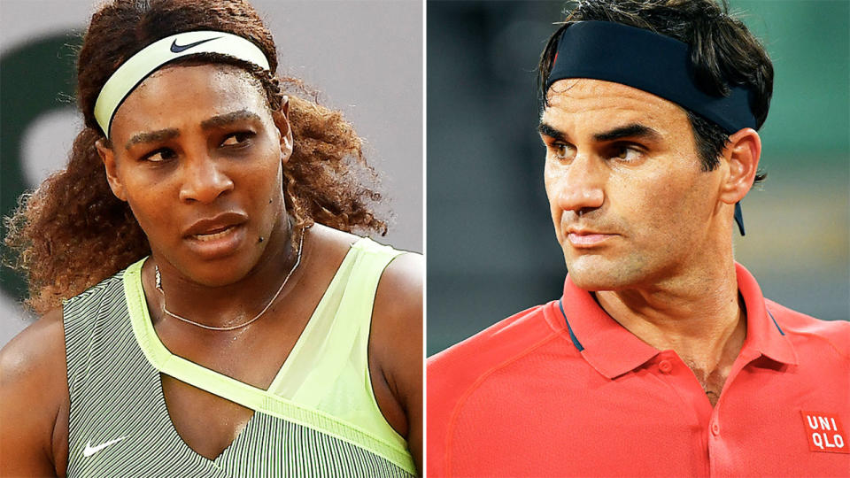 Serena Williams and Roger Federer, pictured here in action at the French Open.