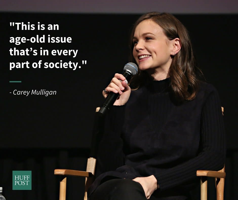 In a November 2015 interview with <a href="http://deadline.com/2015/11/carey-mulligan-suffragette-interview-feminism-jennifer-lawrence-1201637614/" target="_blank">Deadline</a>, Carey Mulligan applauded <a href="http://www.lennyletter.com/work/a147/jennifer-lawrence-why-do-i-make-less-than-my-male-costars/" target="_blank">Jennifer Lawrence for speaking up</a> about the wage gap.&nbsp;<br /><br />"I think it&rsquo;s a good thing for someone like Jennifer to speak out; it means an awful lot to women," Mulligan said. "...[The discrepancy] is inherently unfair and she has an enormous platform to speak out against it. Men in Hollywood look up to her because she is powerful. She&rsquo;s using that platform to correct something that isn&rsquo;t right."<br /><br /><i>Head over to <a href="http://deadline.com/2015/11/carey-mulligan-suffragette-interview-feminism-jennifer-lawrence-1201637614/" target="_blank">Deadline</a> to read the entire interview.&nbsp;</i>