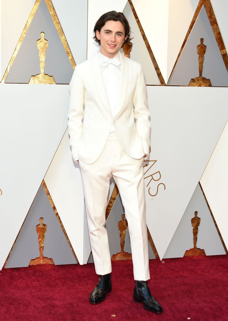 The actor wore a Berluti tuxedo to the 2018 Academy Awards [Photo: Getty]