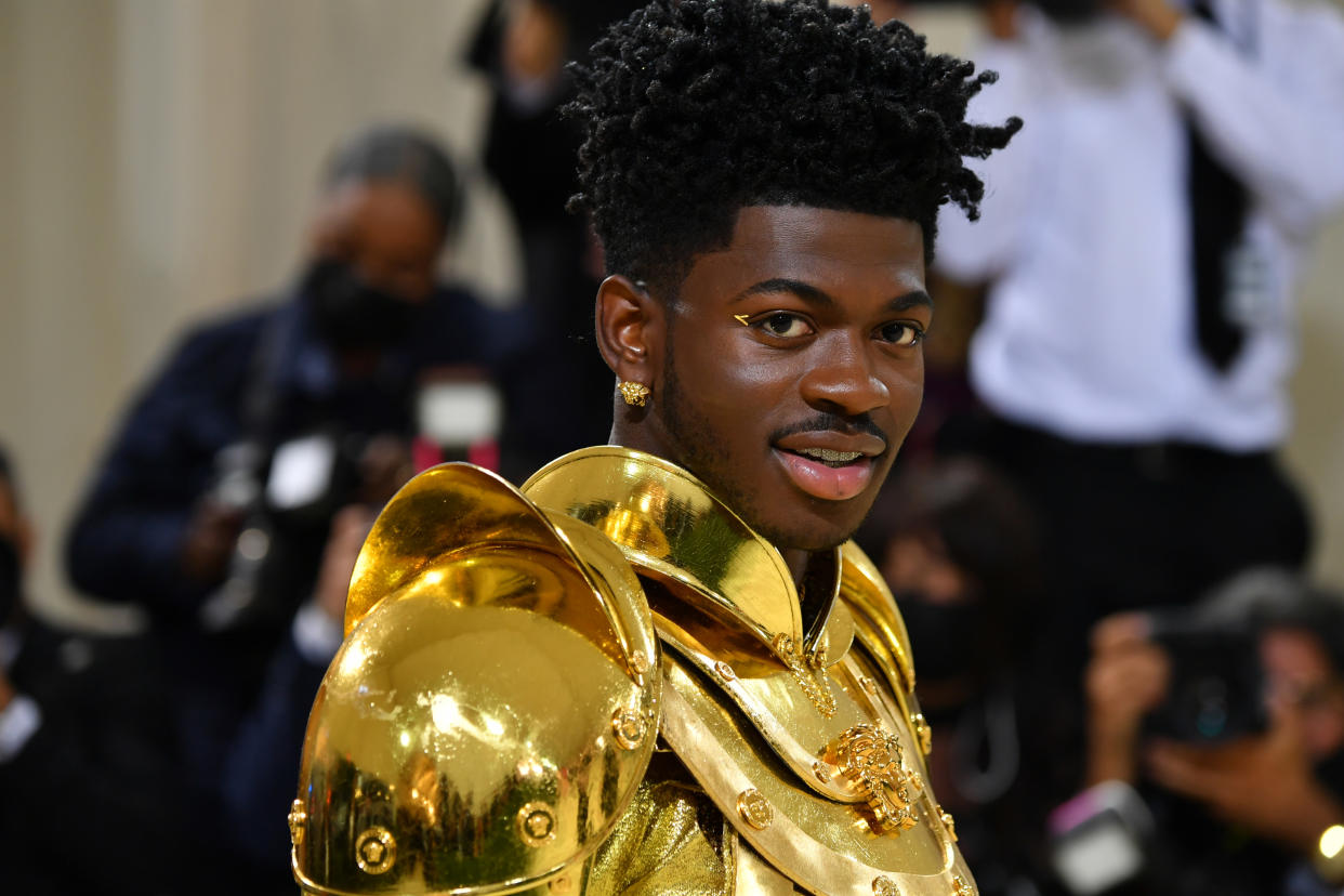 NEW YORK, NEW YORK - SEPTEMBER 13: Lil Nas X attends The 2021 Met Gala Celebrating In America: A Lexicon Of Fashion at Metropolitan Museum of Art on September 13, 2021 in New York City