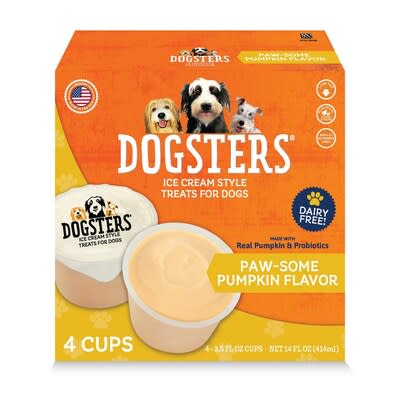 J&J Snack Foods launches new Dogsters® pumpkin ice cream style treats for dogs.