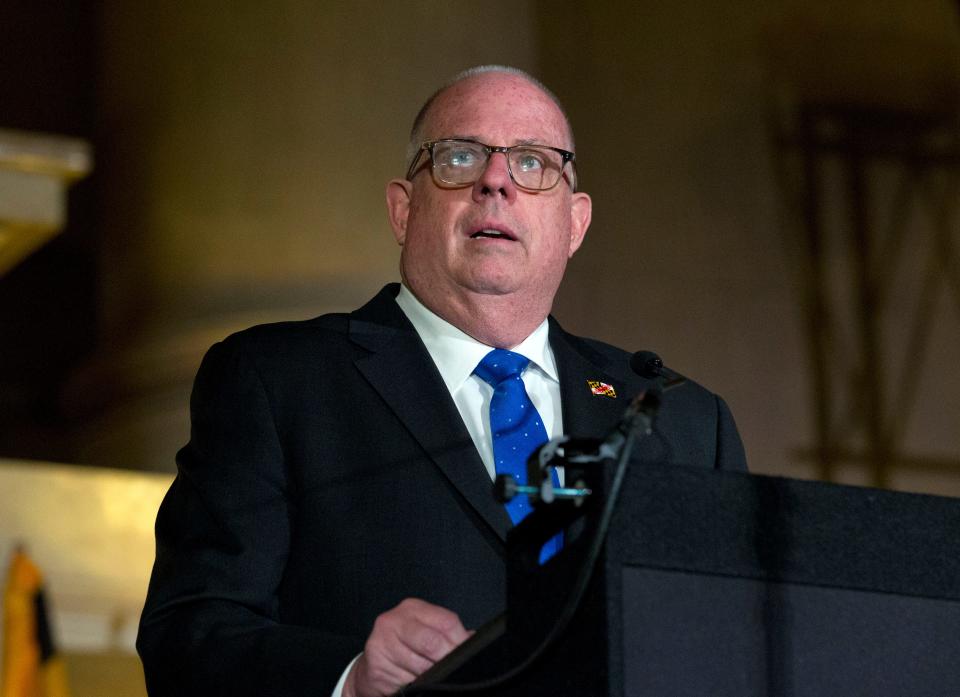 "Maybe some of them are a little more critical than they probably should be, in my opinion, and some of them maybe don't speak up as much as they should," Maryland Gov. Larry Hogan said.