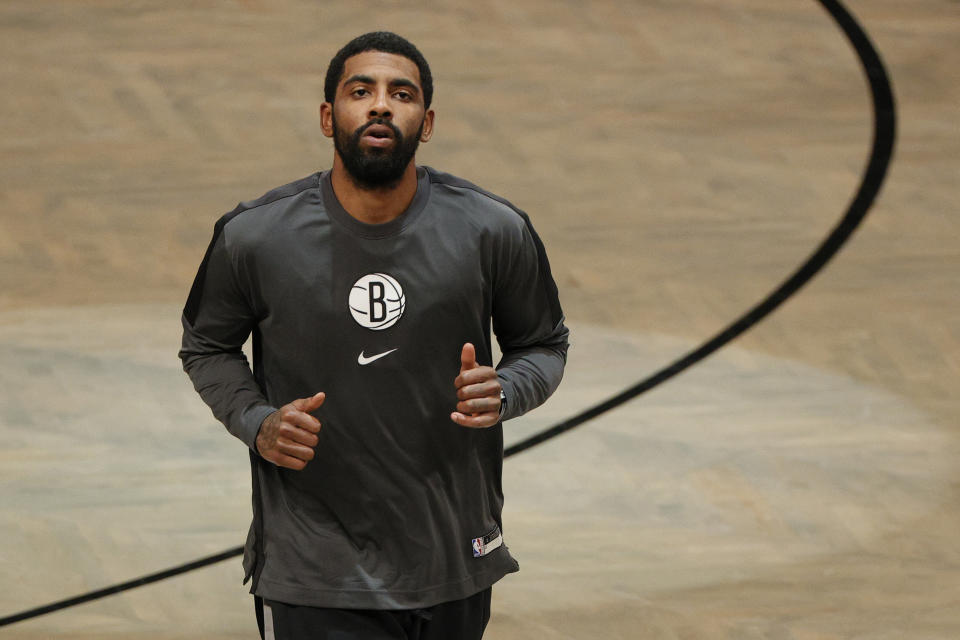 Kyrie Irving will miss a fourth straight Brooklyn Nets game on Tuesday. (Sarah Stier/Getty Images)