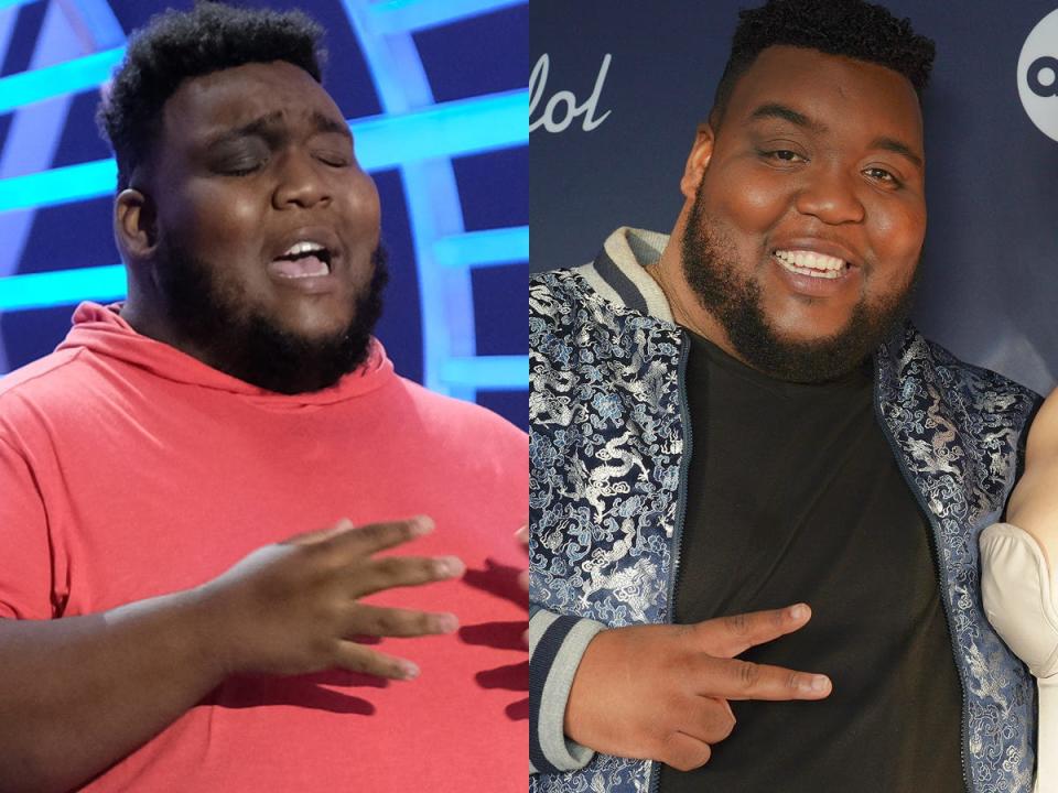 willie spence auditioning for american idol in 2020 and willie spence on the red carpet in 2022