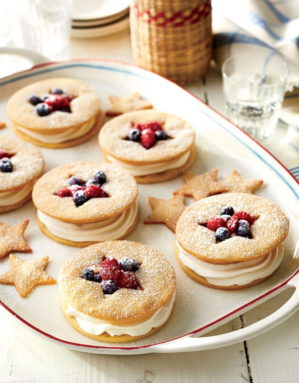 Cornmeal Cookie Berry Shortcakes