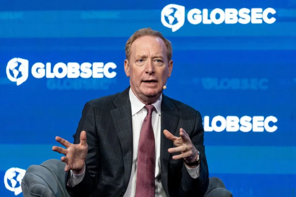 Microsoft executive Brad Smith MARTIN DIVISEK/EPA-EFE/Shutterstock