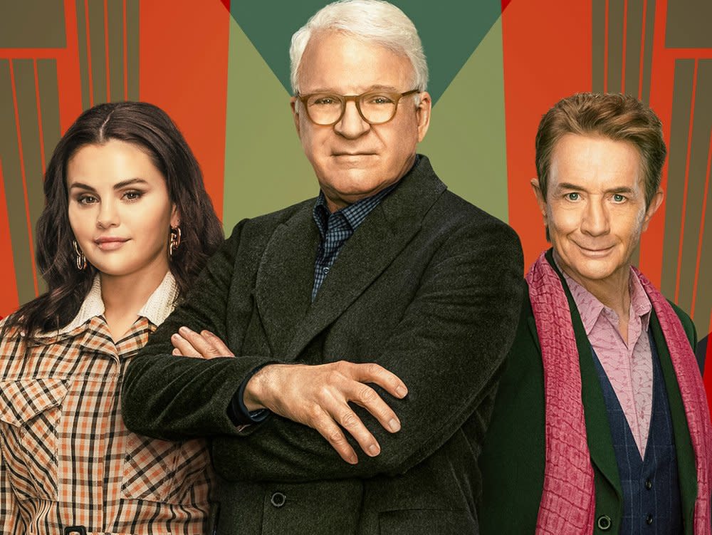 Selena Gomez, Steve Martin und Martin Short (v.l.n.r.) spielen die Hauptrollen bei "Only Murders in the Building". (Bild: ddp/LMKMEDIA Ltd.)