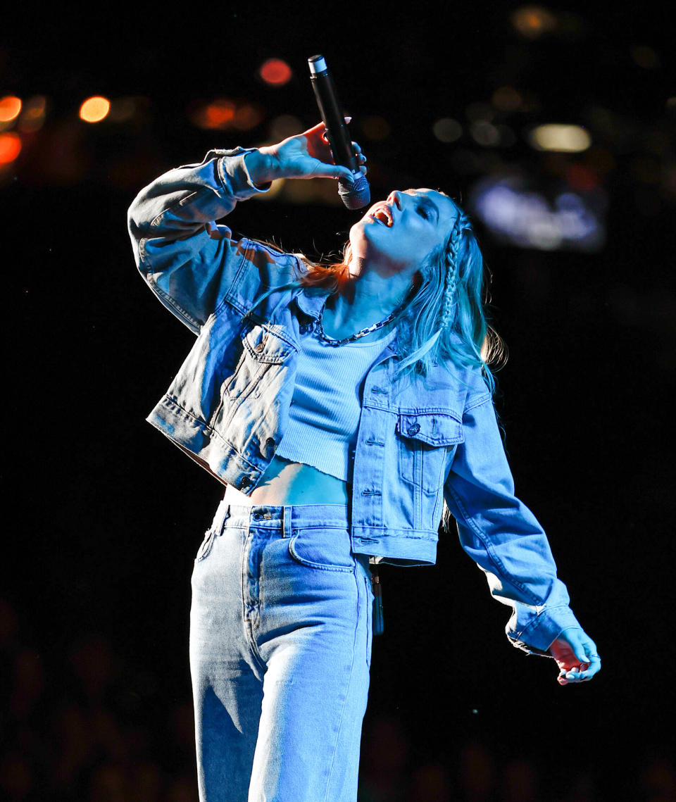 NASHVILLE, TENNESSEE - AUGUST 23: Ingrid Andress performs at Ascend Amphitheater on August 23, 2022 in Nashville, Tennessee. (Photo by Jason Kempin/Getty Images for ACM)