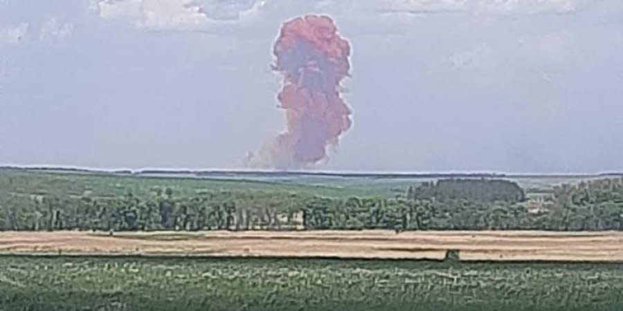 The cloud from the explosion at a chemical storage facility in Kharkiv
Oblast