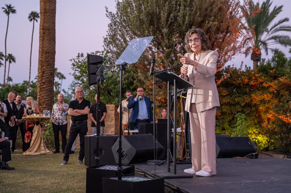 Lily Tomlin, an AAP supporter for more than 20 years, was a special guest at AAP - Food Samaritans' "Evening Under the Stars — Genesis" on Oct. 14, 2023.