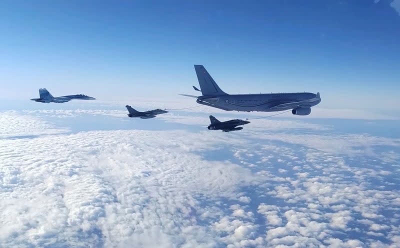 ▲俄羅斯與法國軍機在黑海上空交鋒。攝於2021年12月中旬。（圖／美聯社／達志影像）