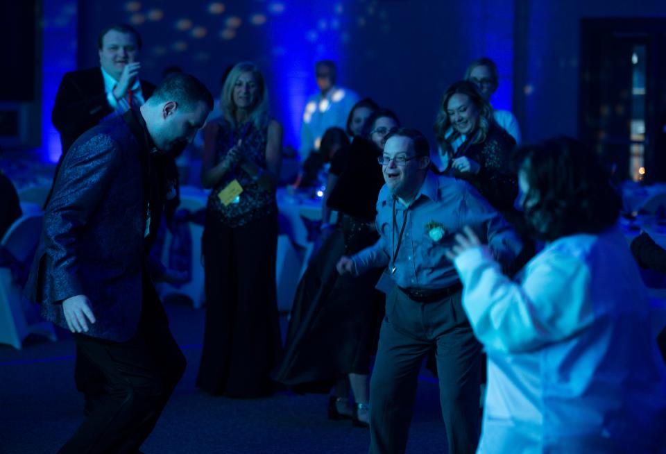 Edward Messina dances in Fellowship Hall at the "Night to Shine" gala for special-needs teens and adults at the Presbyterian Church of Toms River.
Toms River, NJ
Friday, February 9, 2024