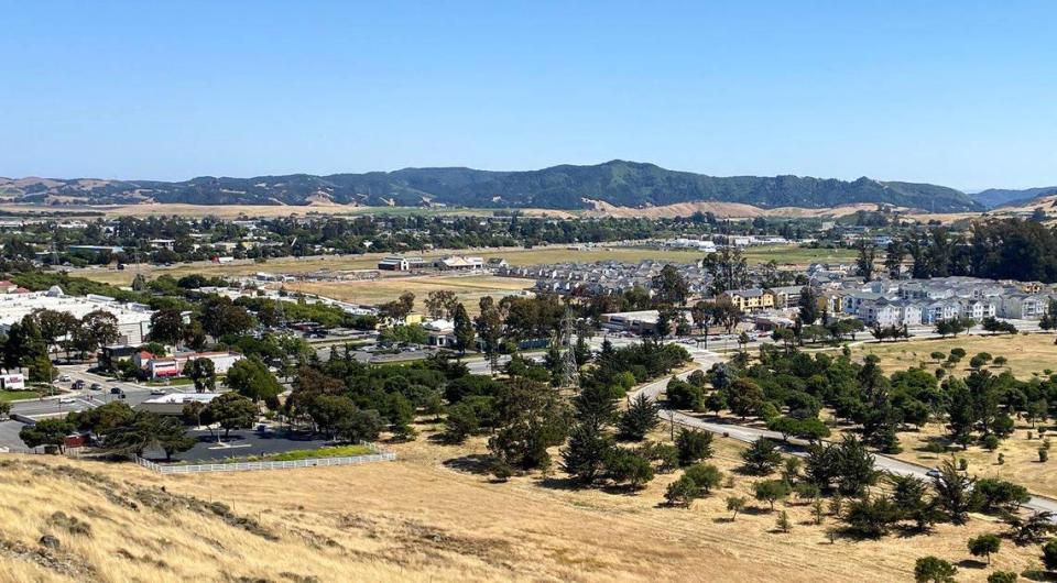 San Luis Ranch development is well underway in this view overlooking Madonna Road from June 26, 2023, on what was previously farmland owned by Ernie Dalidio.