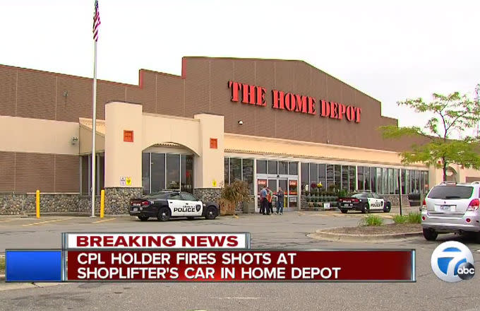 Woman Shoots Up Home Depot Parking Lot To Try And Stop Shoplifters