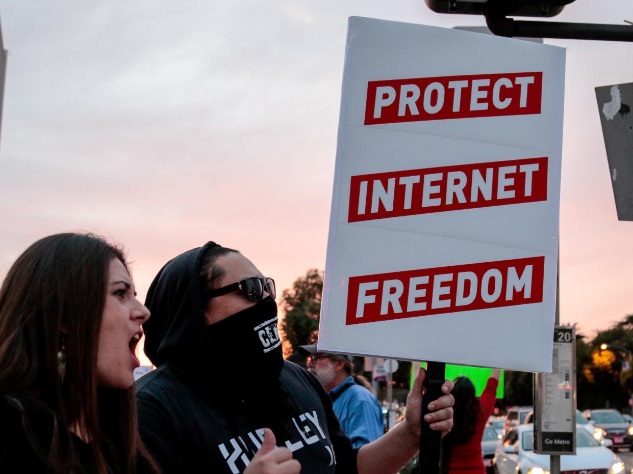 Net neutrality protest