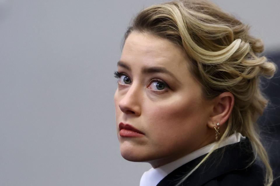 Amber Heard in court on the third day of the defamation trial she is fighting with ex-husband Johnny Depp.