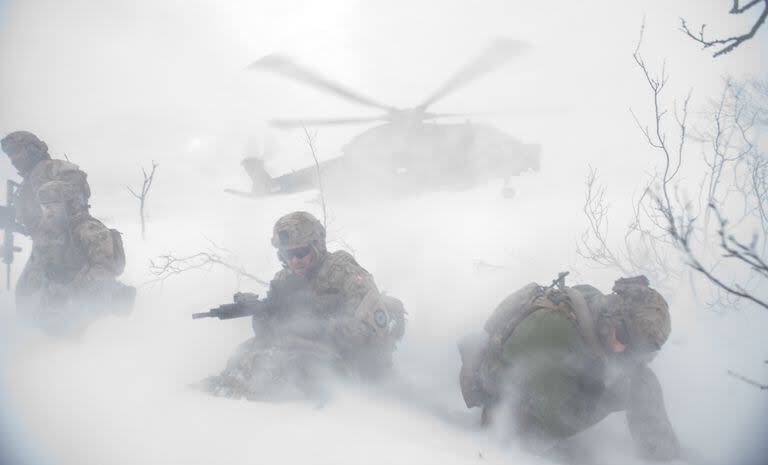 Foto de un ejercicio de las fuerzas danesas en el marco de un entrenamiento de la OTAN