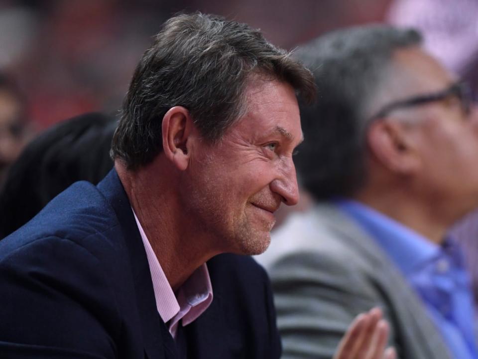 Wayne Gretzky, shown in a file photo from 2019, has called for the IIHF to ban Russia from the rescheduled world junior men's hockey championships in August. (Frank Gunn/The Canadian Press - image credit)