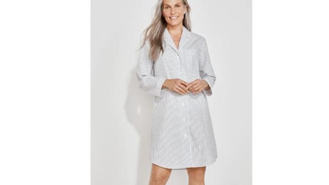 Talbots Organic True Cotton Gingham Sleep Shirt