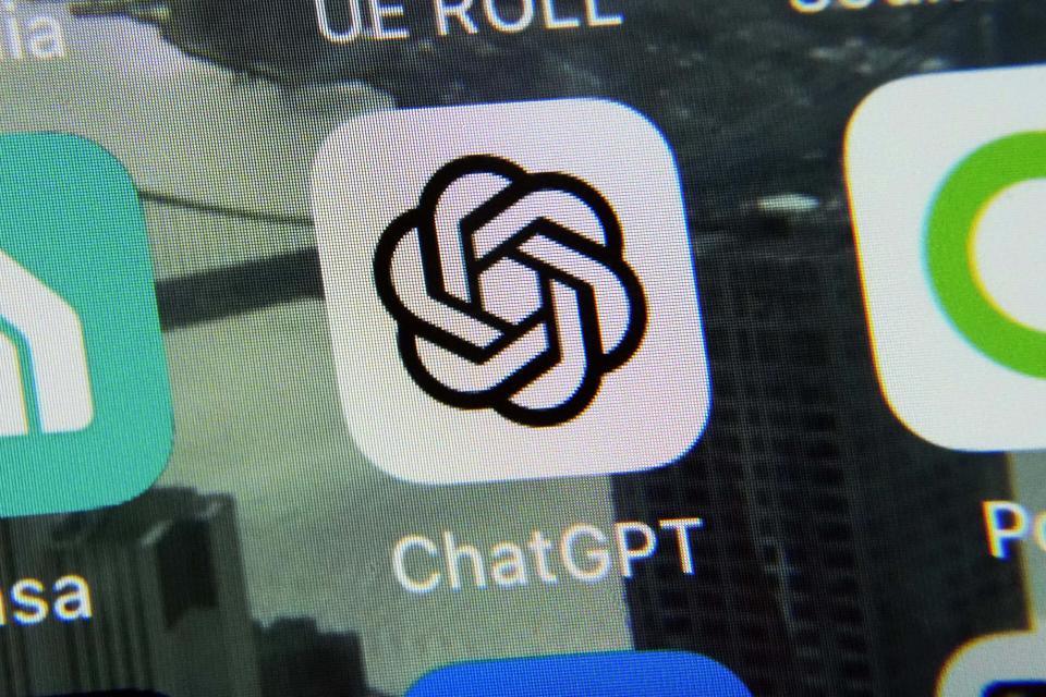 The ChatGPT app is displayed on an iPhone in New York, Thursday, May 18, 2023. The free app started to become available on iPhones in the U.S. on Thursday and will later be coming to Android phones. Unlike the web version, you can also ask it questions using your voice. (AP Photo/Richard Drew)