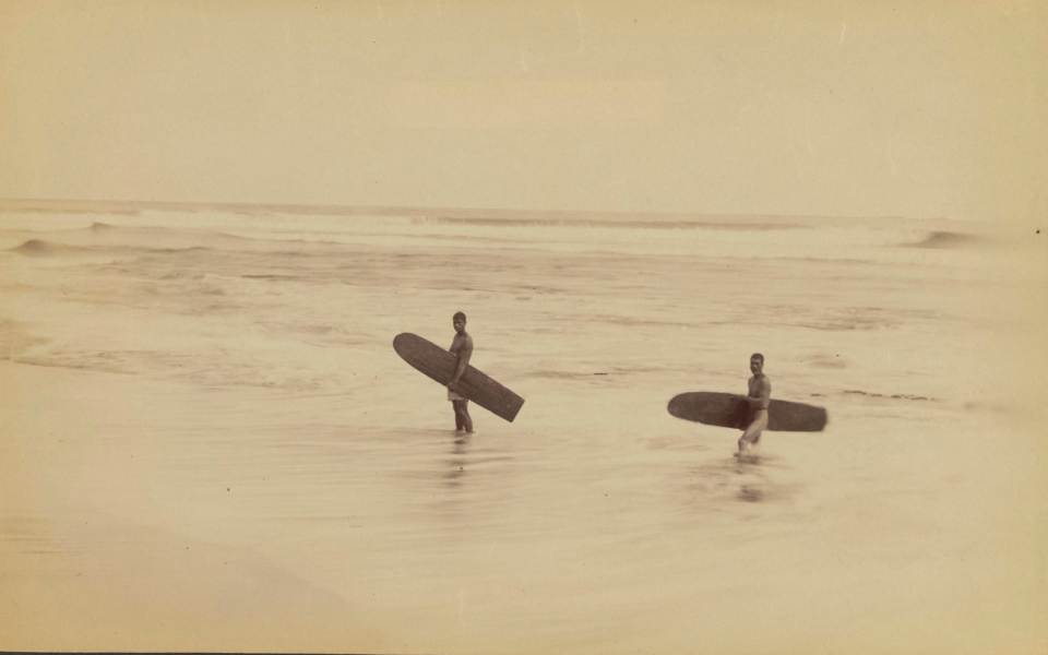 Hawaiian surfers circa 1894-1904.