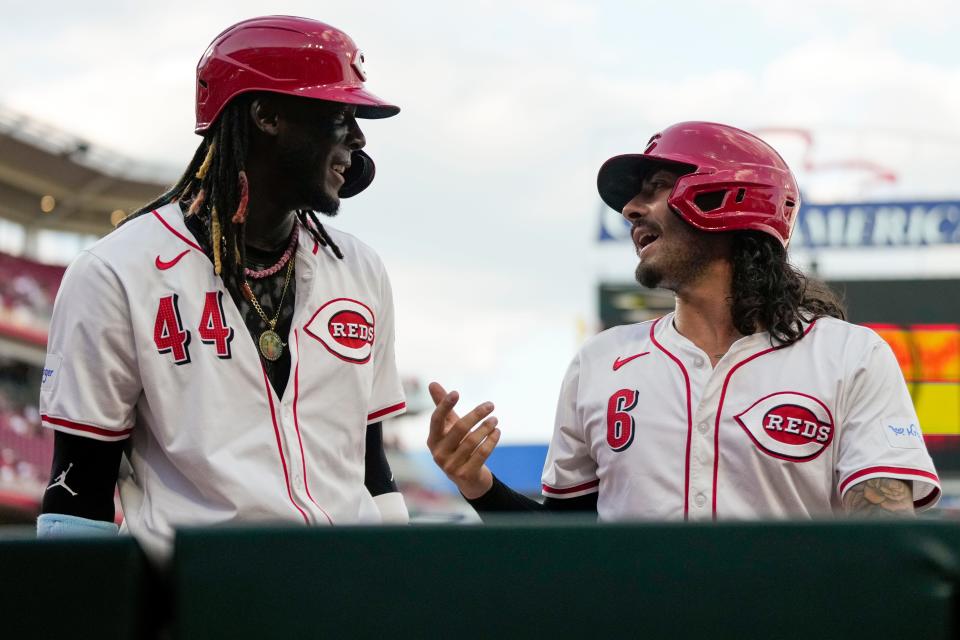 “He’s just becoming a baseball player. Not just a superstar,” Jonathan India said of Elly De La Cruz, “but he’s an actual baseball player. He knows the game now. It’s beautiful to watch.”